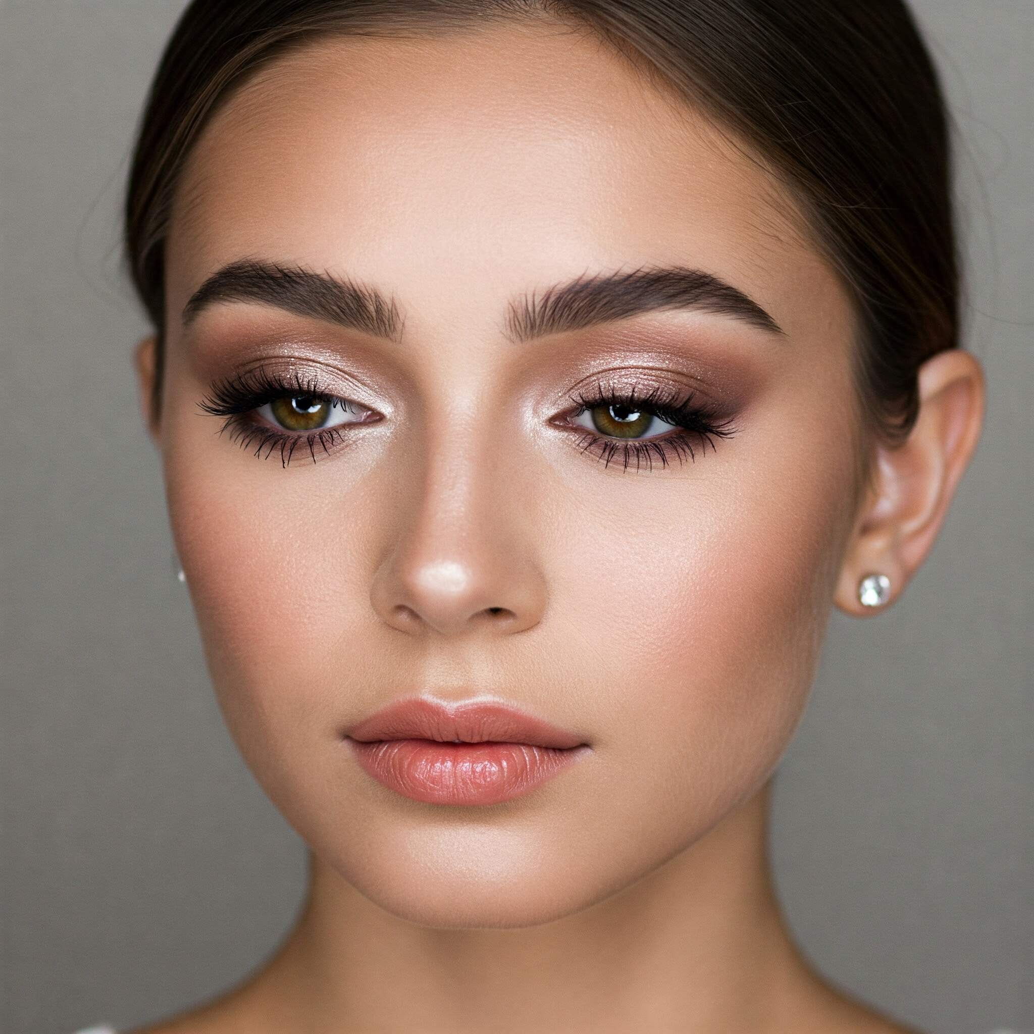 Soft Glam Bridal Makeup Brown Eyes